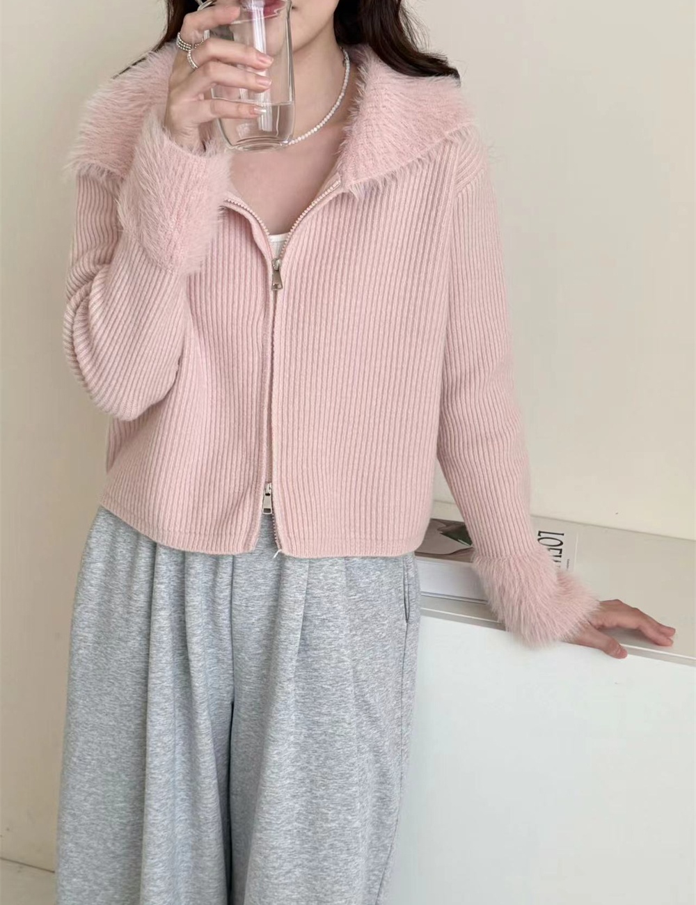 Long sleeve short tops elmo cardigan for women
