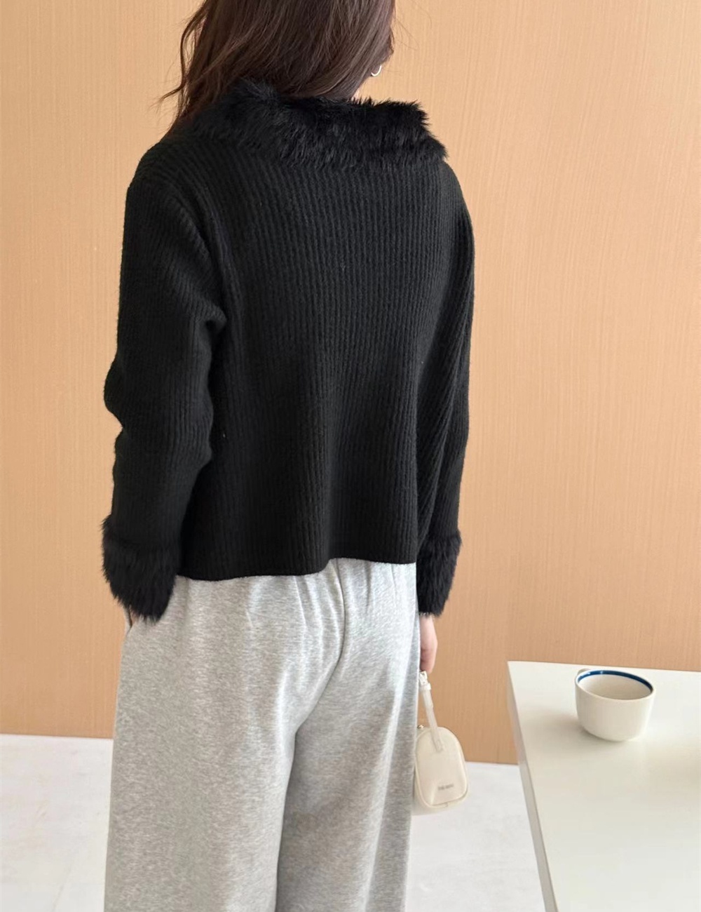Long sleeve short tops elmo cardigan for women
