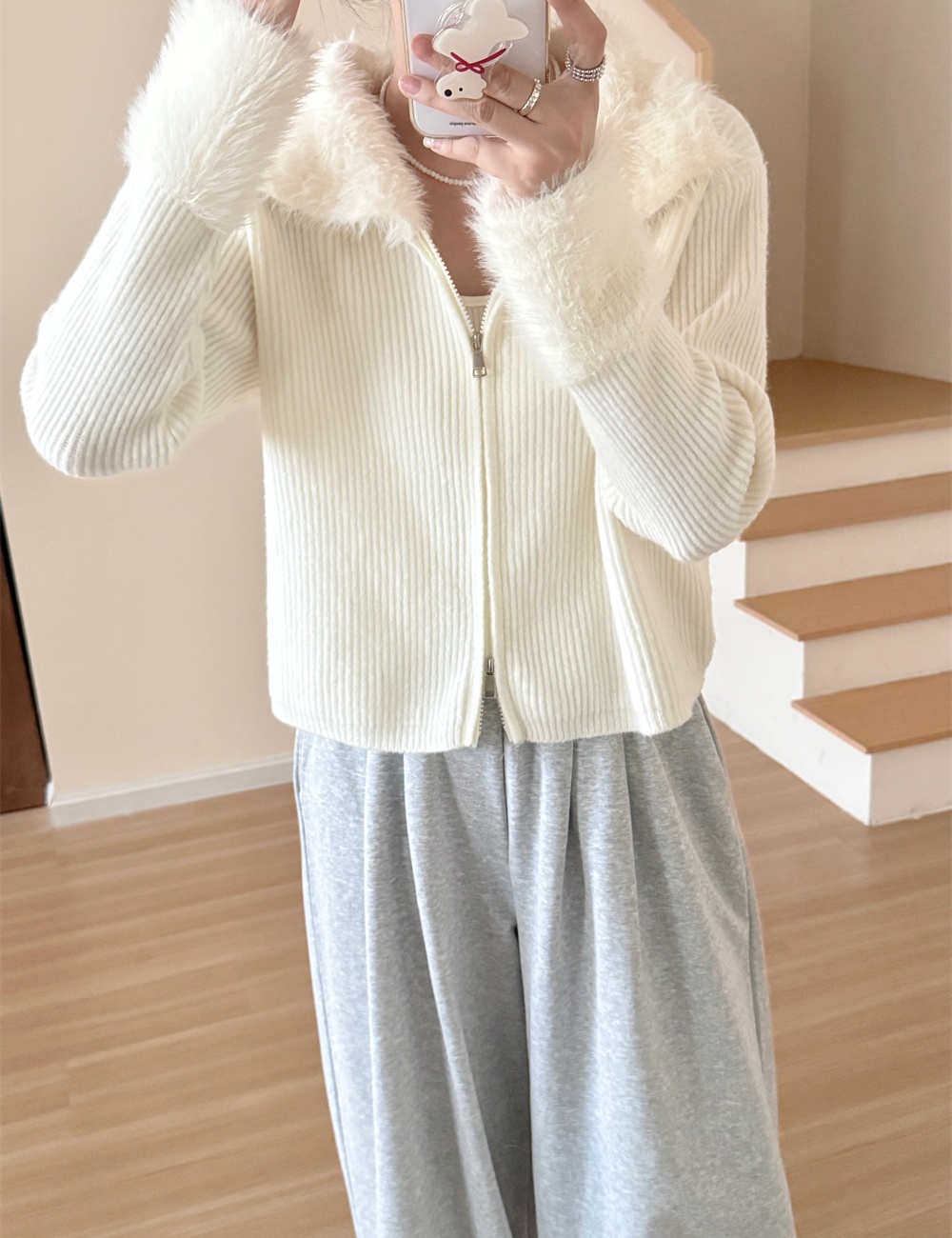 Long sleeve short tops elmo cardigan for women