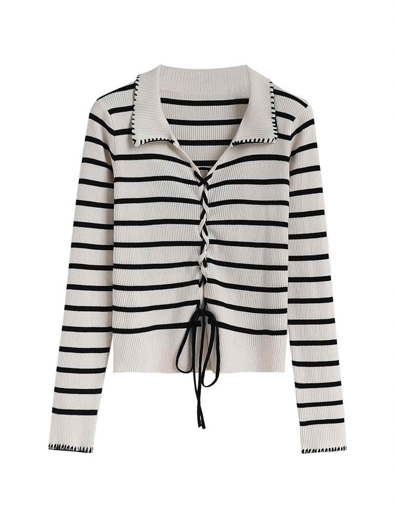Lapel Western style tops bandage bottoming shirt
