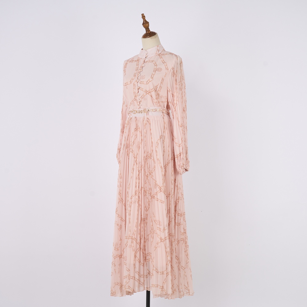 Big skirt pleated shirt elastic waist skirt a set