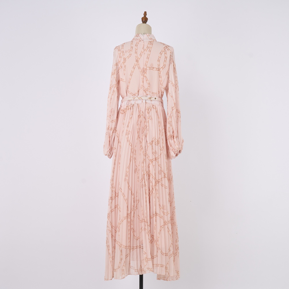 Big skirt pleated shirt elastic waist skirt a set