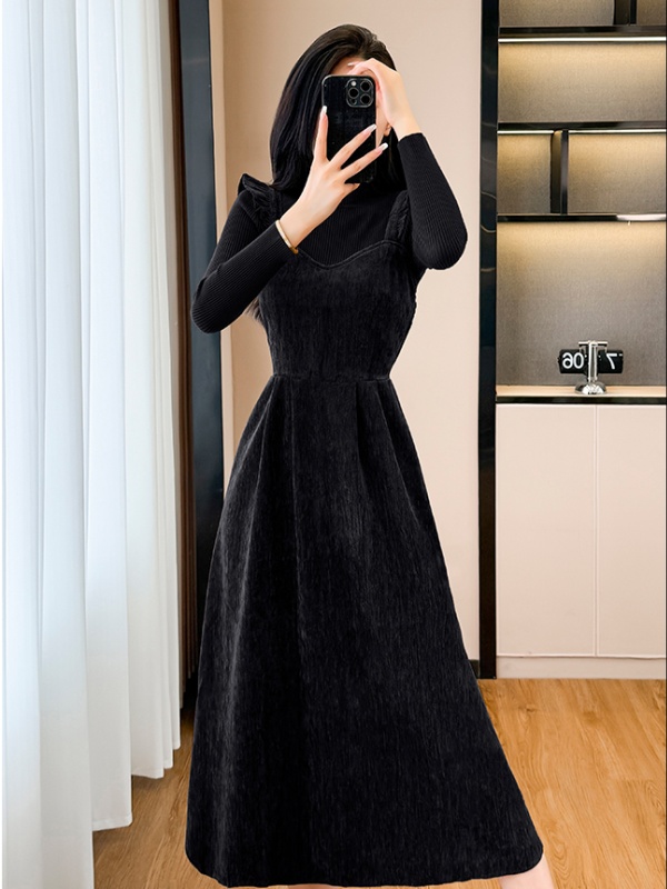 Ladies fashion dress autumn and winter sweater 2pcs set