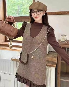 Korean style bottoming shirt dress 2pcs set