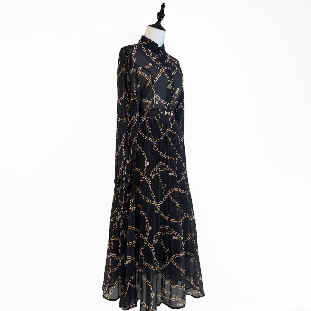 Printing fashion skirt long sleeve shirt a set