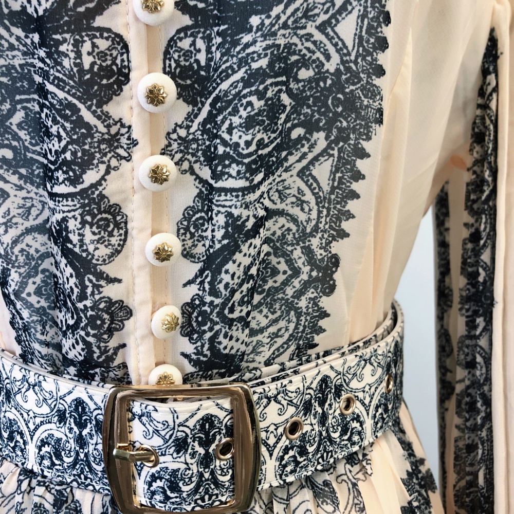 Printing fashion skirt long sleeve shirt a set