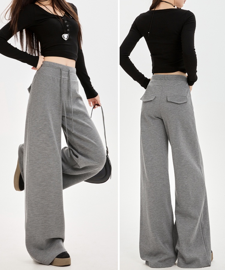 Autumn wide leg pants slim facial mask for women