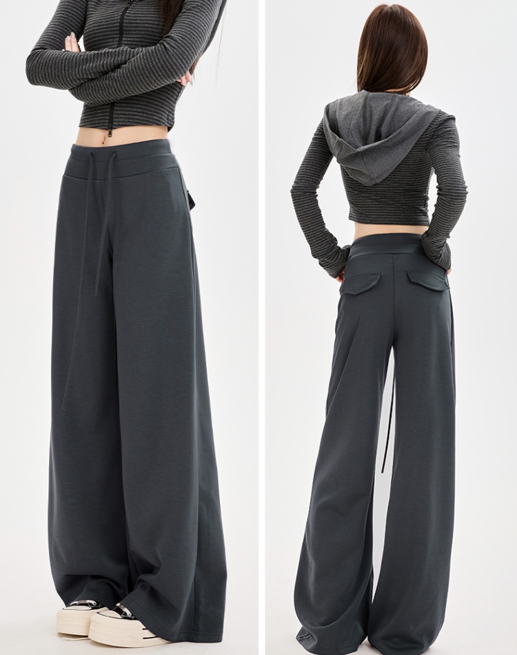 Autumn wide leg pants slim facial mask for women