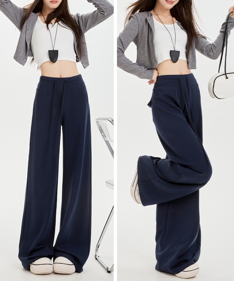 Autumn wide leg pants slim facial mask for women