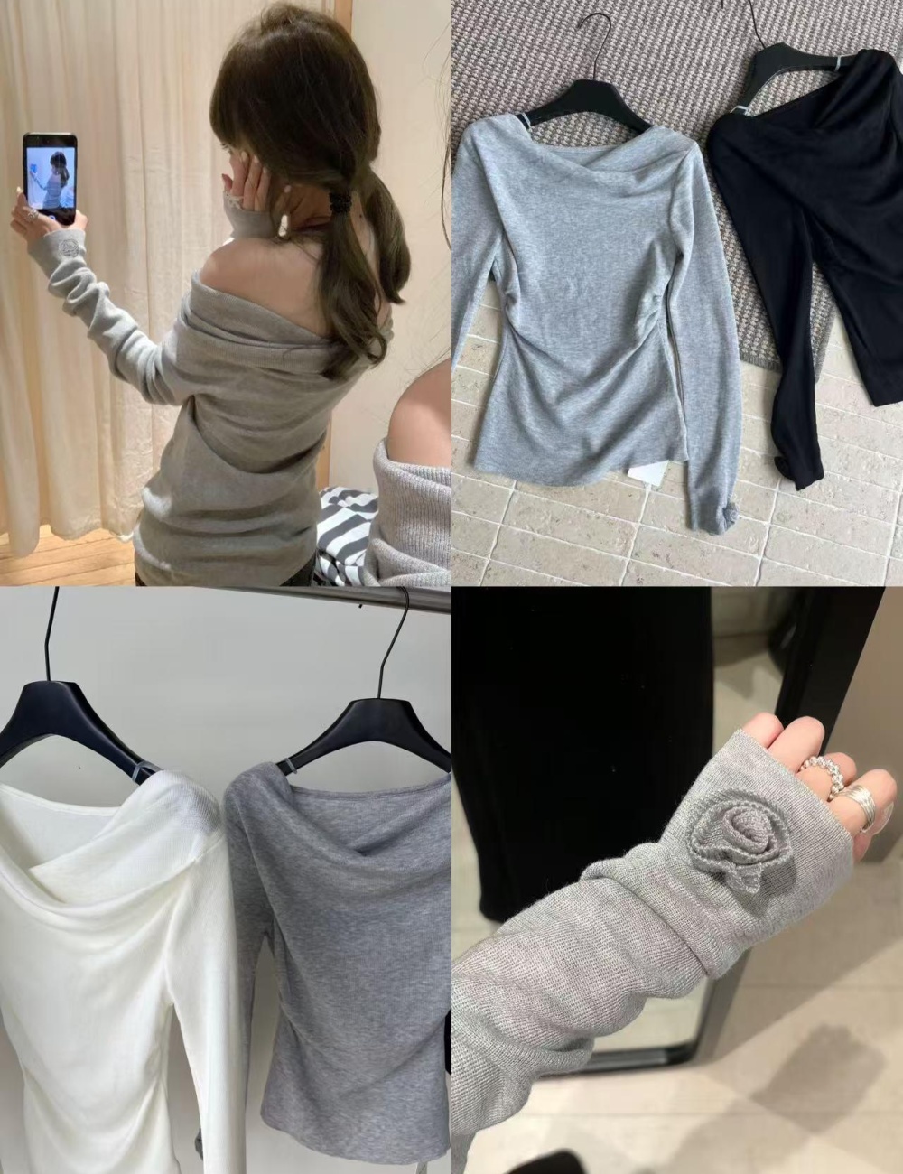 Knitted colors autumn tops