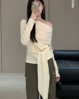 Autumn France style long sleeve tops for women