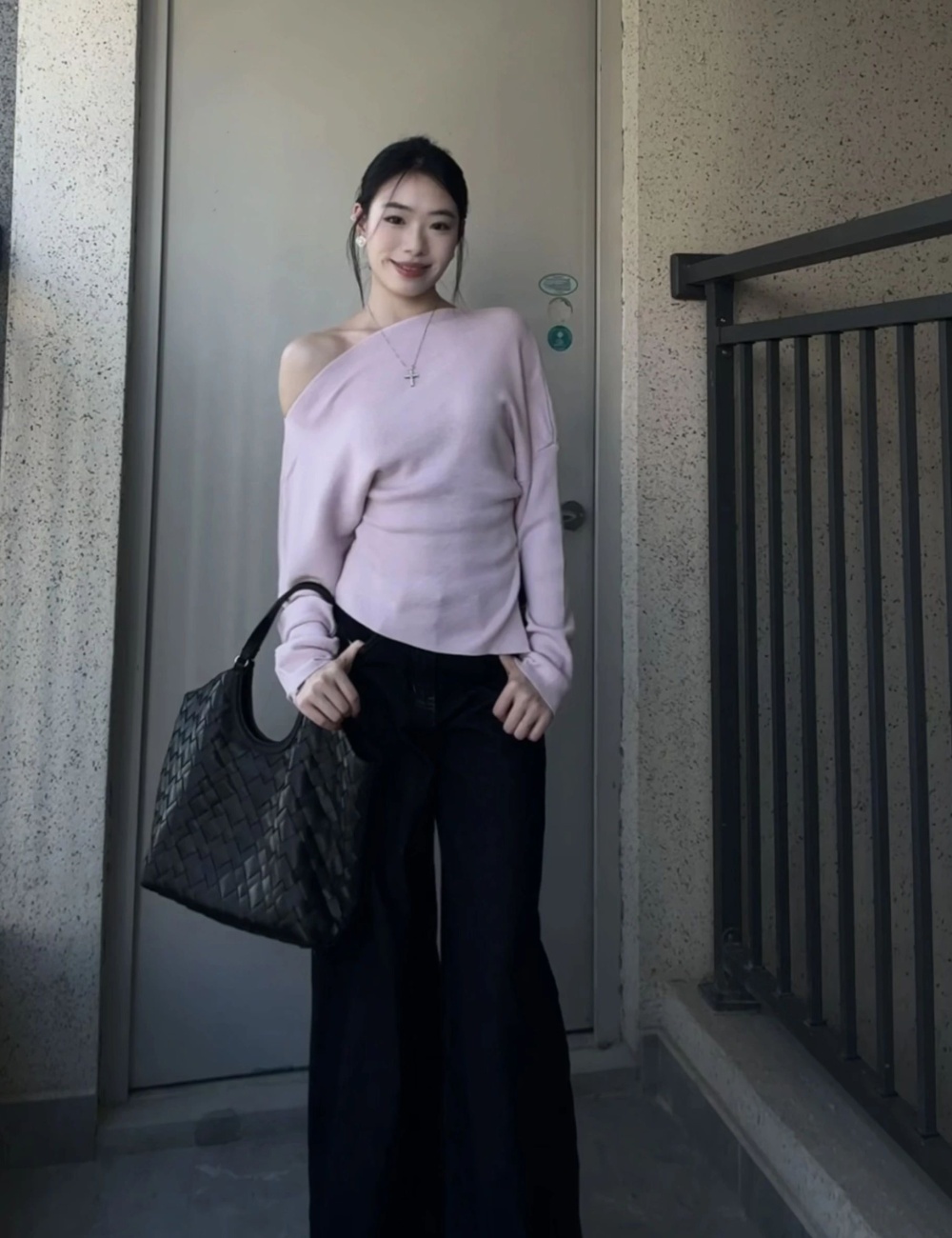 Korean style bottoming shirt pinched waist T-shirt for women