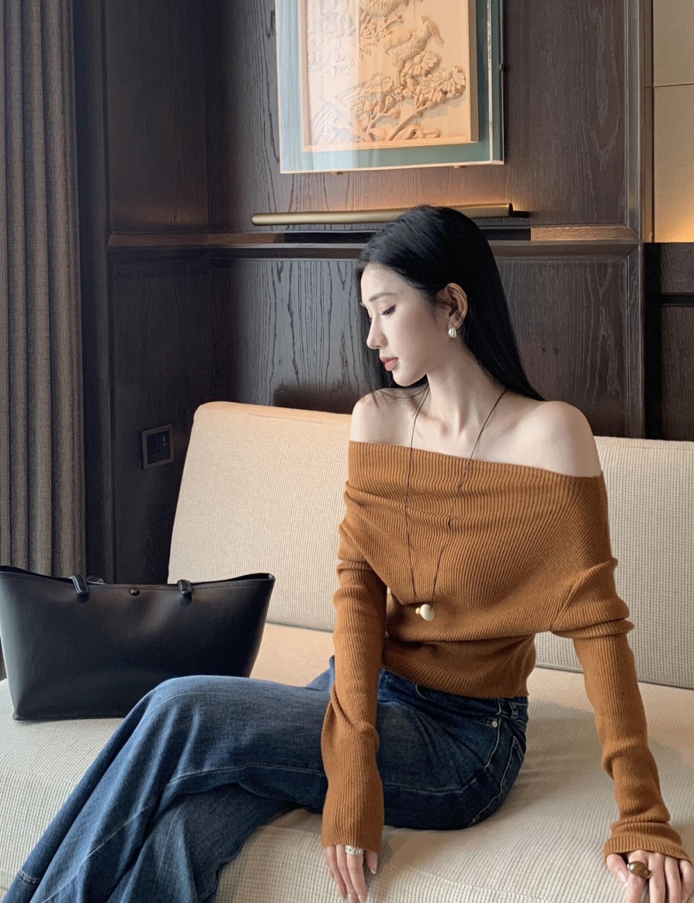Spring and autumn sweater thin tops