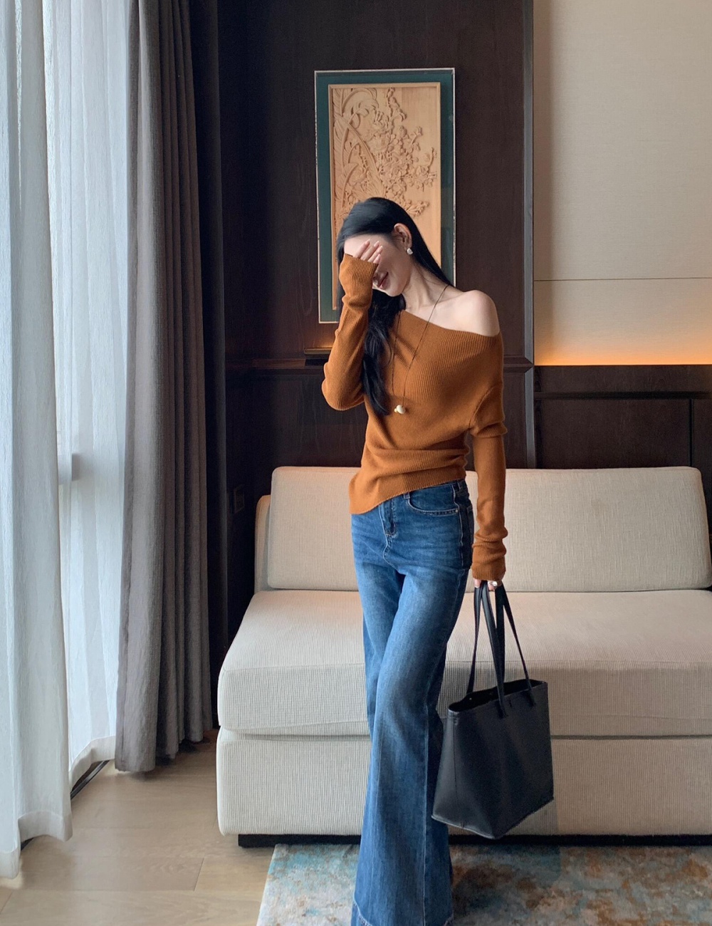 Spring and autumn sweater thin tops