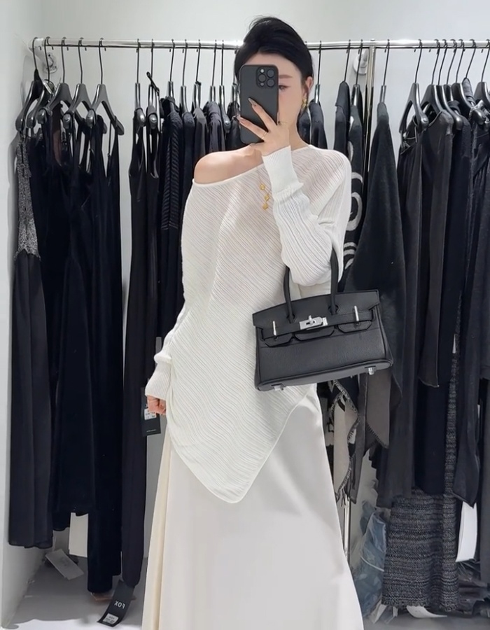 Fashion irregular sweater loose tops for women
