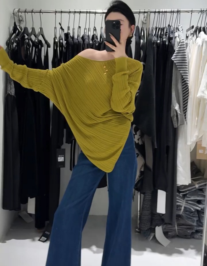 Fashion irregular sweater loose tops for women