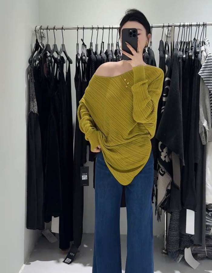 Fashion irregular sweater loose tops for women