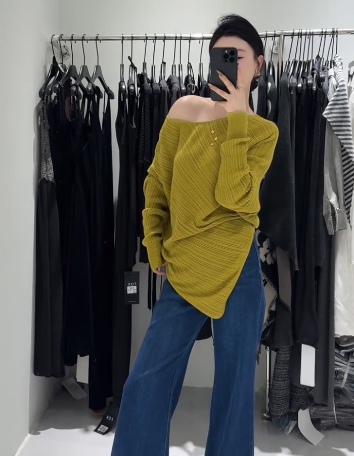 Fashion irregular sweater loose tops for women