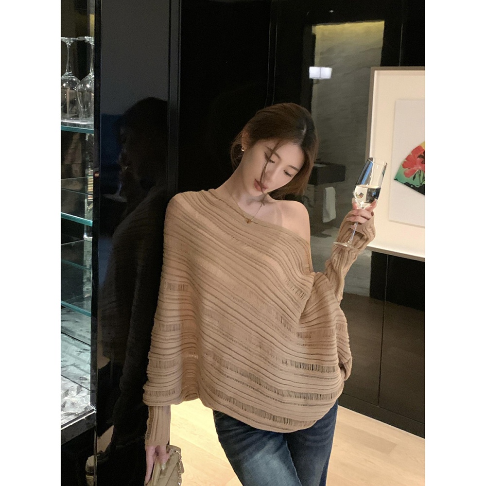 Long sleeve absorb sweat slim autumn round neck pullover tops