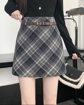Autumn and winter large yard high waist retro skirt