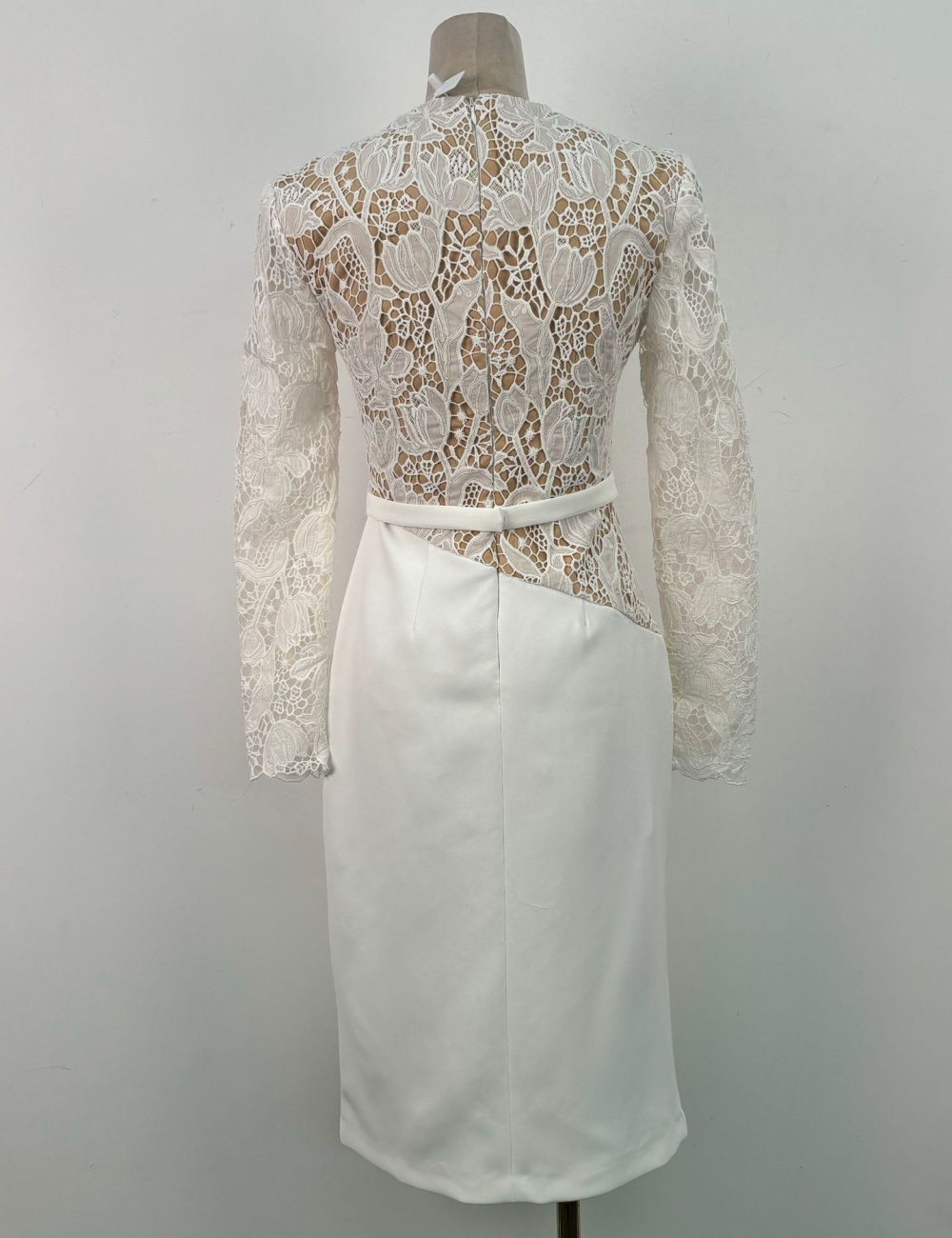 Niche temperament long dress splice lace dress