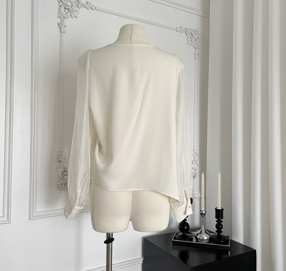 Satin commuting niche tops long sleeve temperament shirt