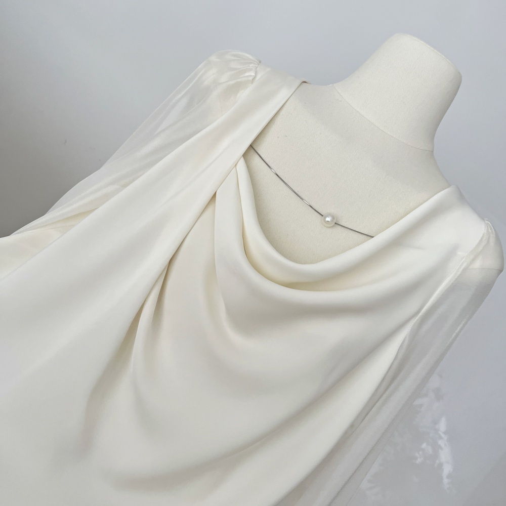 Satin commuting niche tops long sleeve temperament shirt