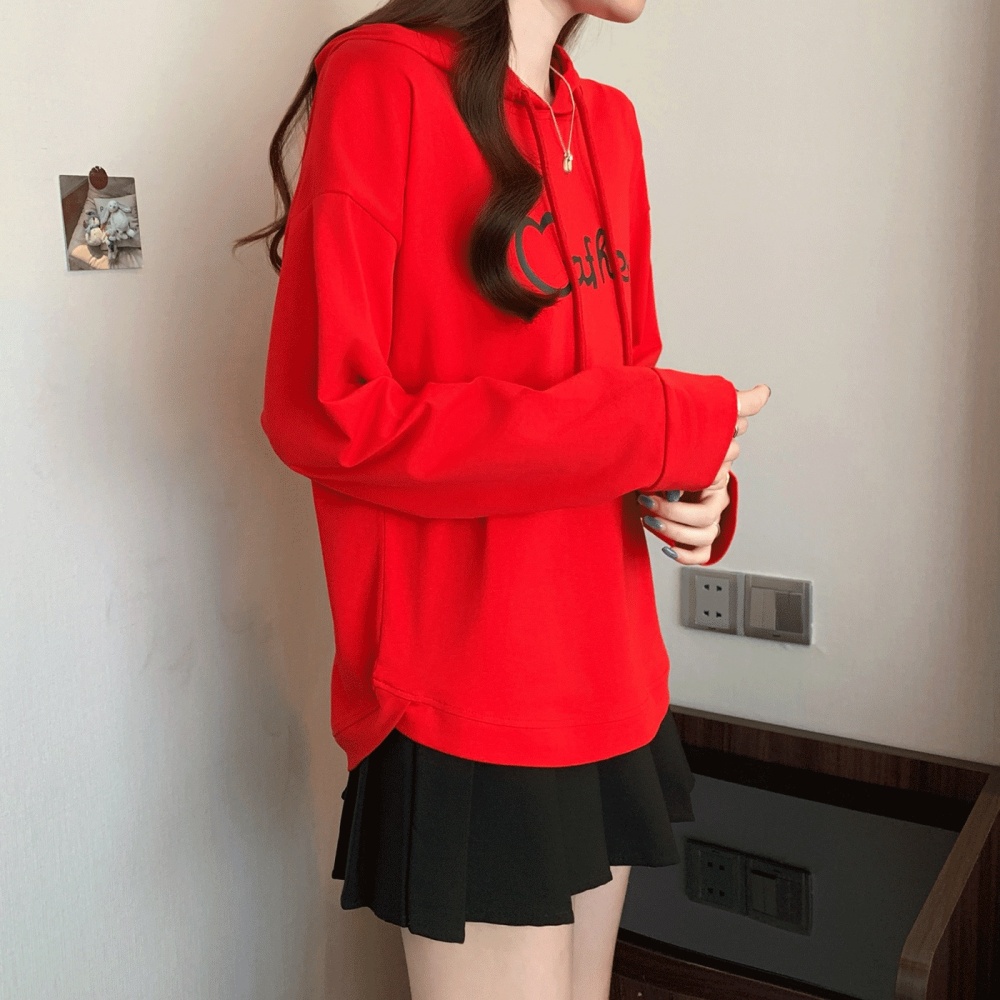 Casual loose tops autumn fat hoodie for women