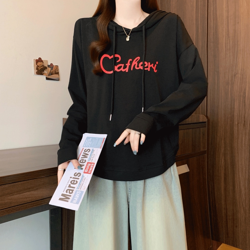 Casual loose tops autumn fat hoodie for women