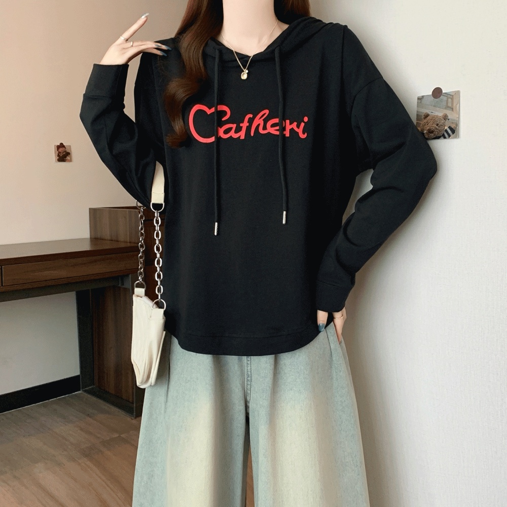 Casual loose tops autumn fat hoodie for women