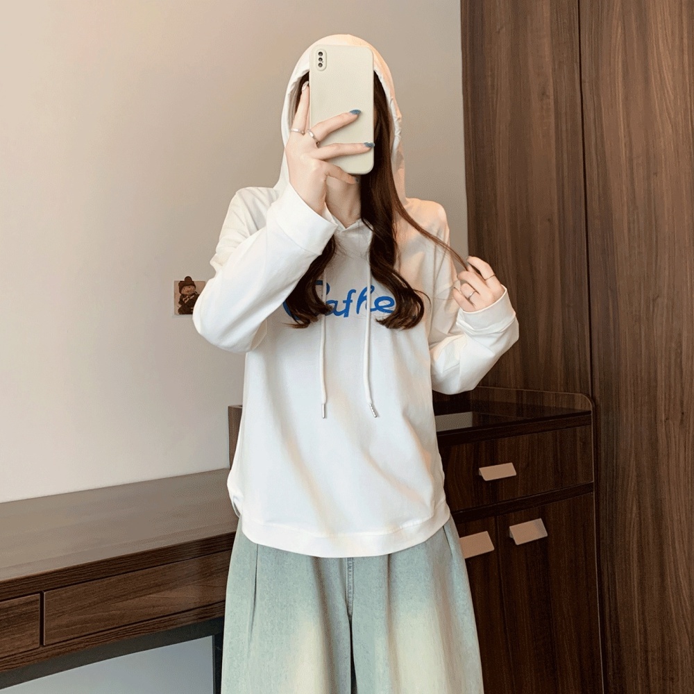 Casual loose tops autumn fat hoodie for women