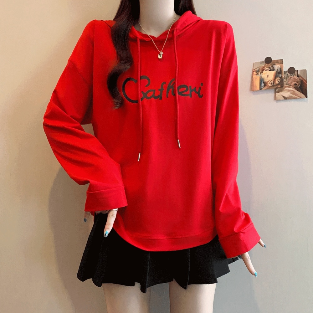 Casual loose tops autumn fat hoodie for women