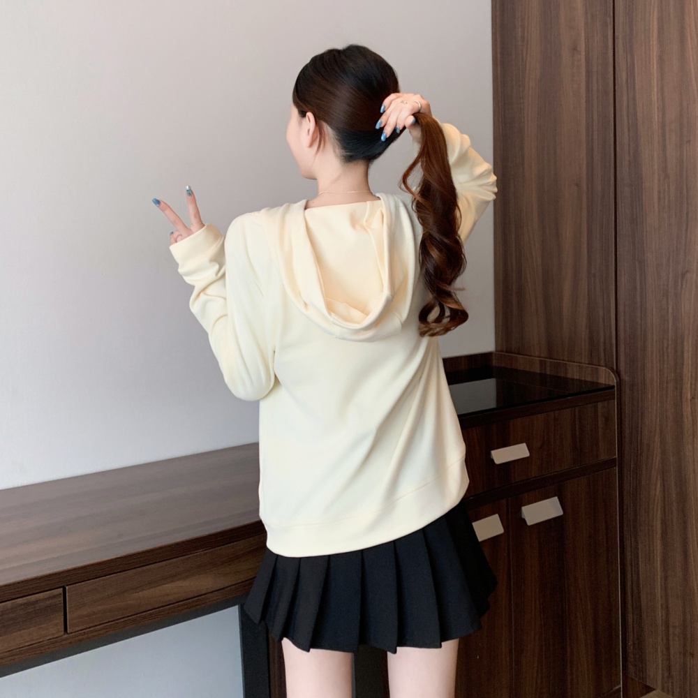 Embroidery all-match long sleeve shirts loose slim hoodie