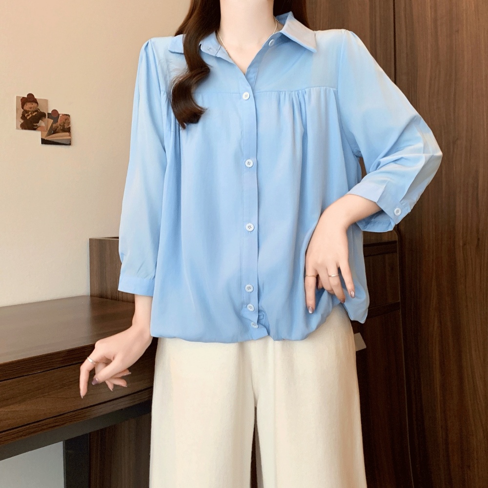 Western style pure slim tops loose large yard shirt