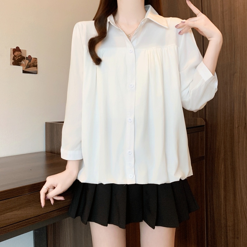 Western style pure slim tops loose large yard shirt