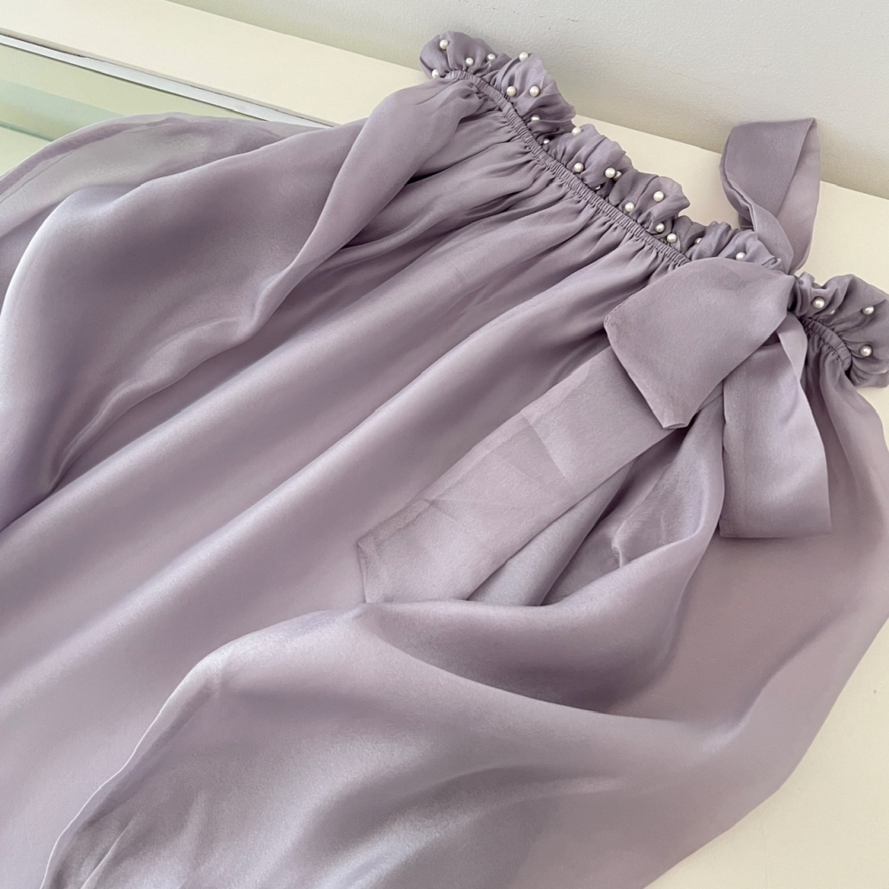 Long sleeve tops lotus leaf edges shirt for women
