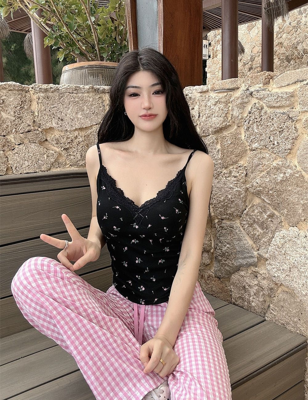 Sling splice underwear beauty back sleeveless tops