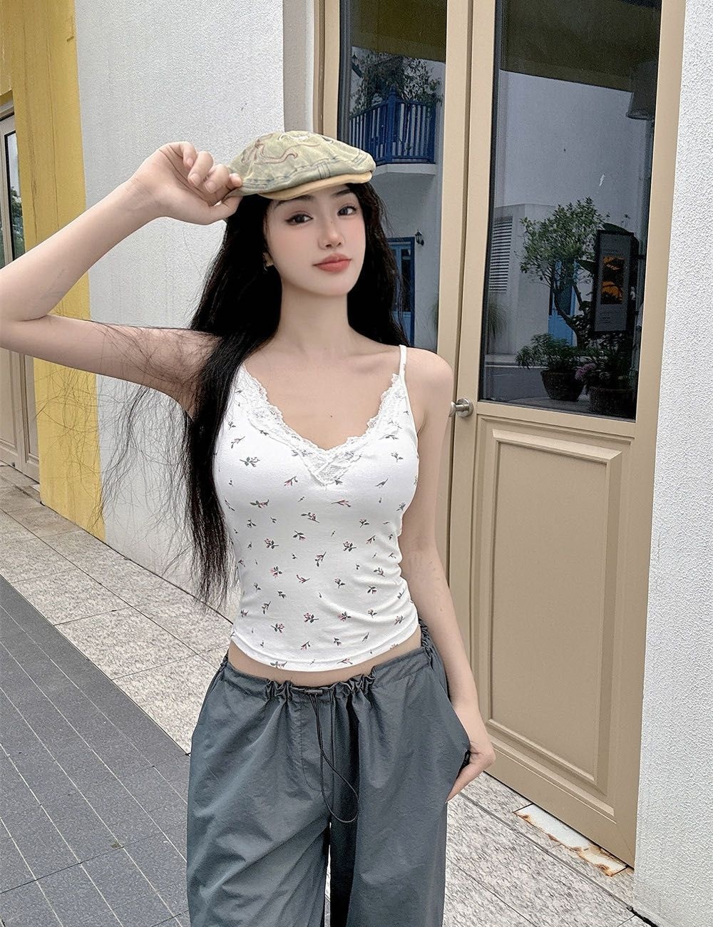 Sling splice underwear beauty back sleeveless tops