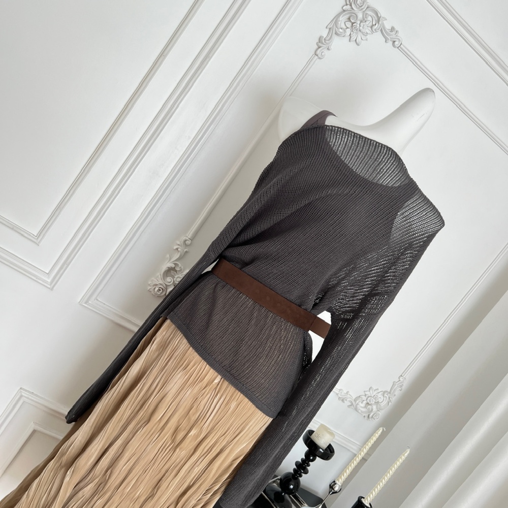 Velvet autumn temperament vest knitted sling tops 3pcs set