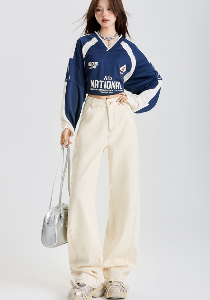 American style autumn jeans fashion pants for women