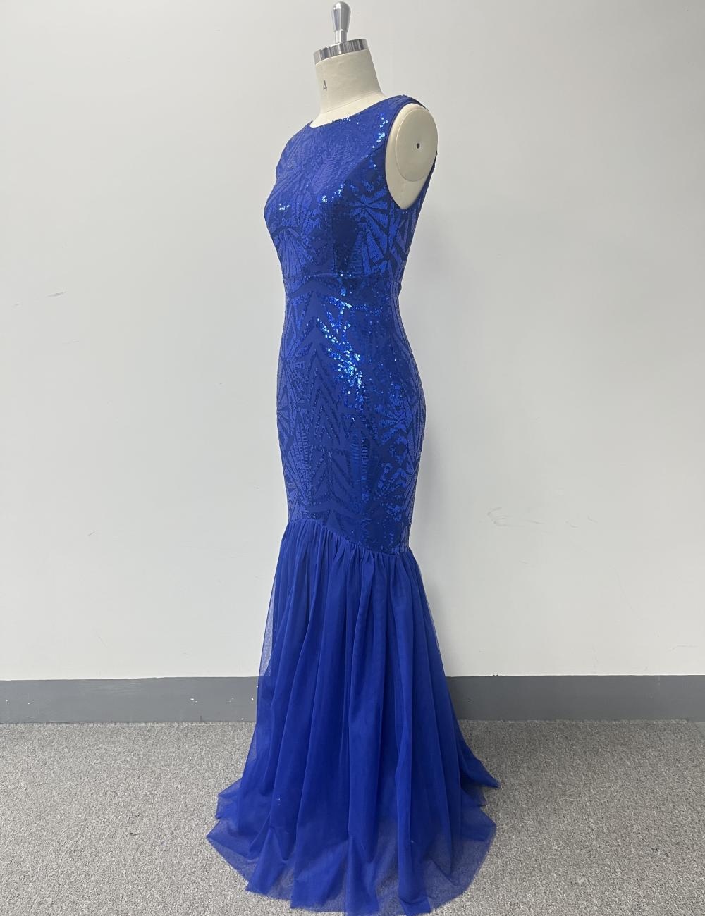 Sleeveless glitter dress luxurious formal dress