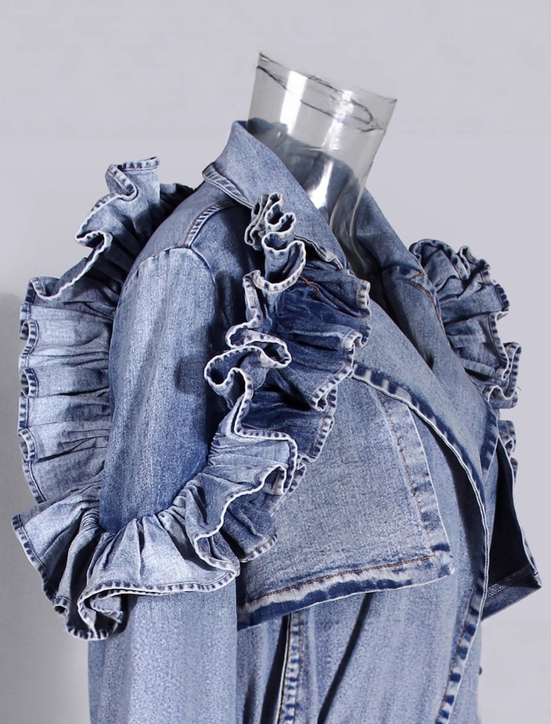 Fashion pinched waist coat personality overcoat for women
