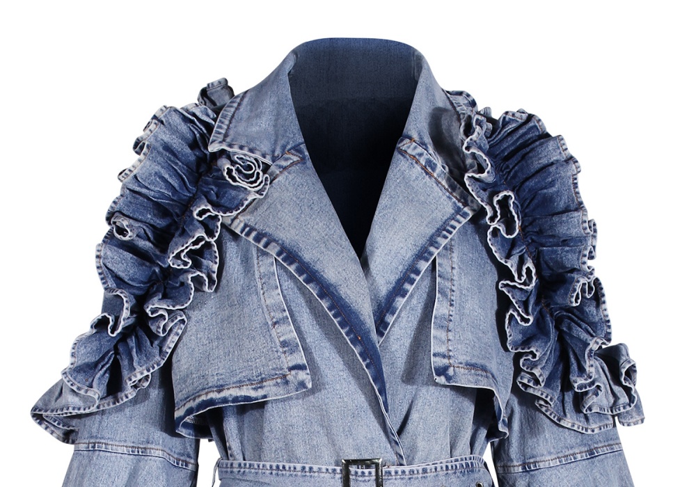 Fashion pinched waist coat personality overcoat for women