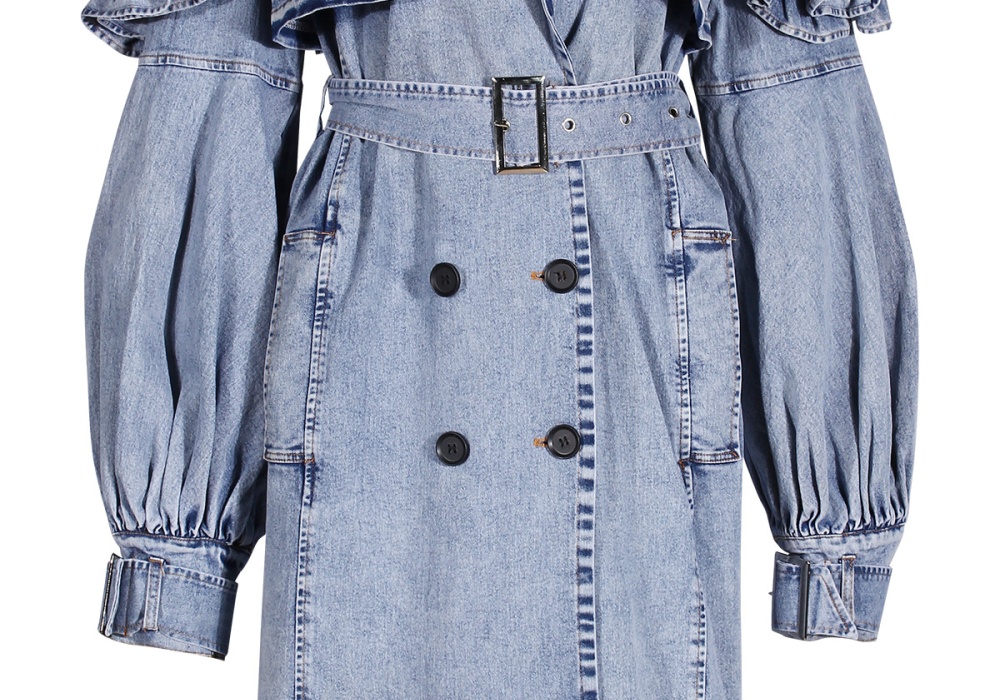 Fashion pinched waist coat personality overcoat for women