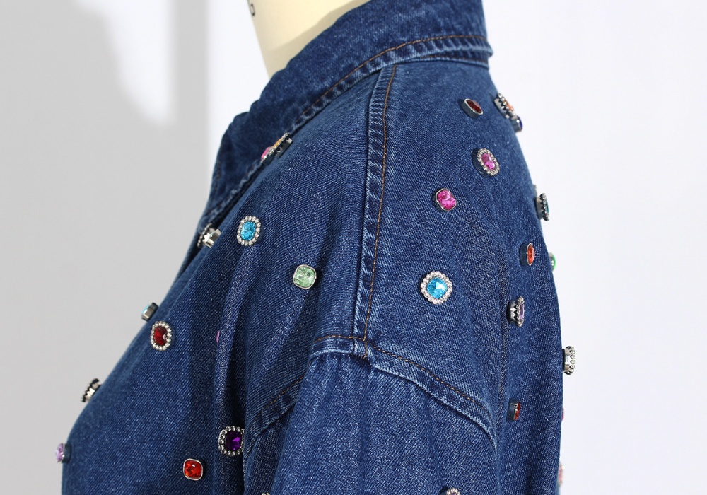 Loose beading coat long sleeve cardigan 2pcs set