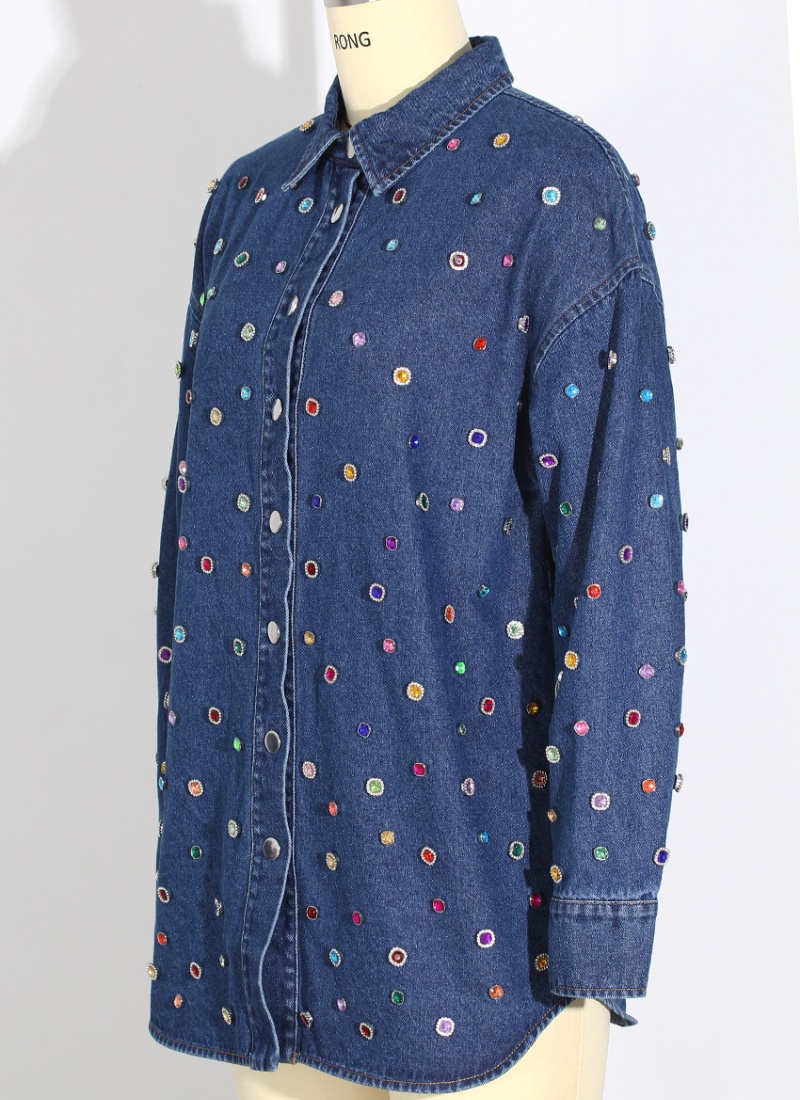 Loose beading coat long sleeve cardigan 2pcs set