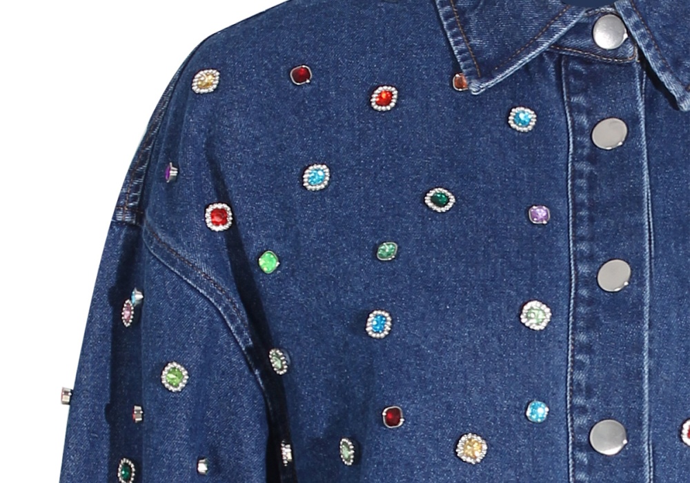 Loose beading coat long sleeve cardigan 2pcs set