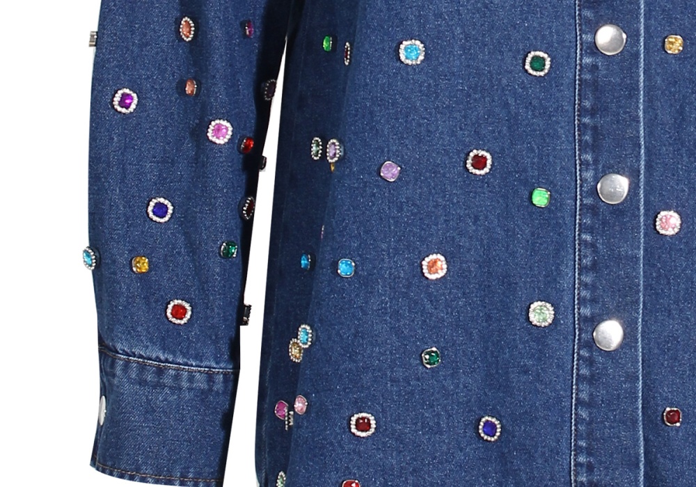 Loose beading coat long sleeve cardigan 2pcs set