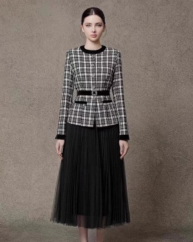 Temperament skirt autumn and winter tops 2pcs set