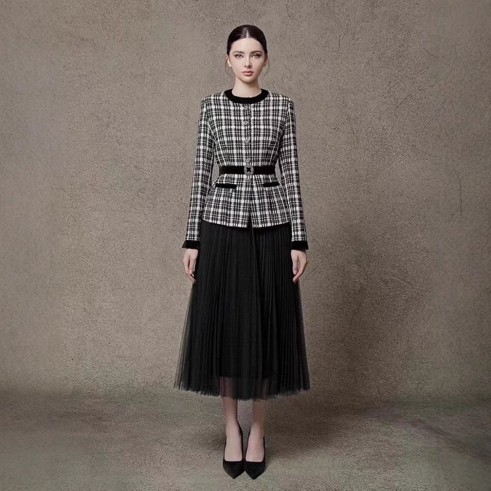 Temperament skirt autumn and winter tops 2pcs set